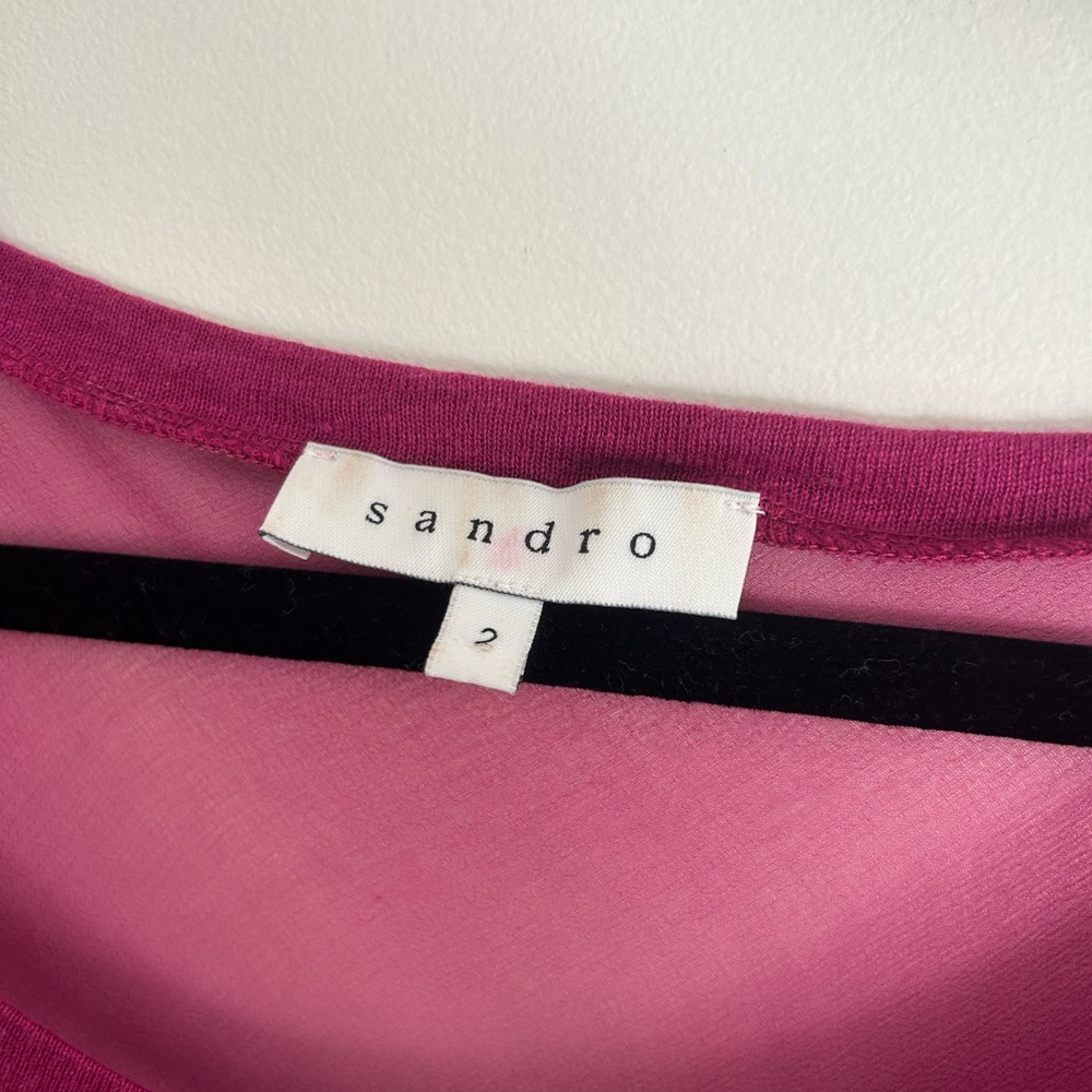 Sandro Women's Fuchsia Intimate Top